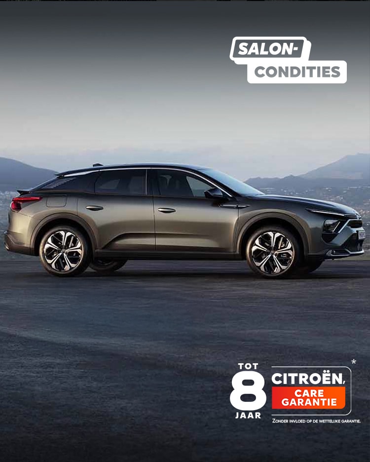 Two Citroën C5 X parked 3/4 rear view and profile