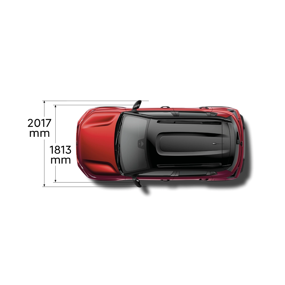 Multi‑angle view of Citroën ë‑C3 electric SUV showing full exterior dimensions for practical, spacious and affordable everyday mobility.