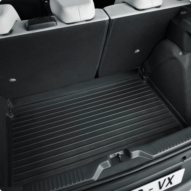 Close-up kofferbakweergave met de Citroën C3 Aircross bagagebak voor beschermende, duurzame en betaalbare dagelijkse bagagebeheer.