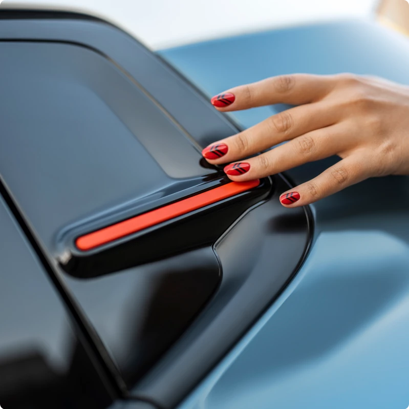 Close‑up view of C3 Color Clips showing customizable exterior accents for stylish, playful and easily interchangeable personalization.