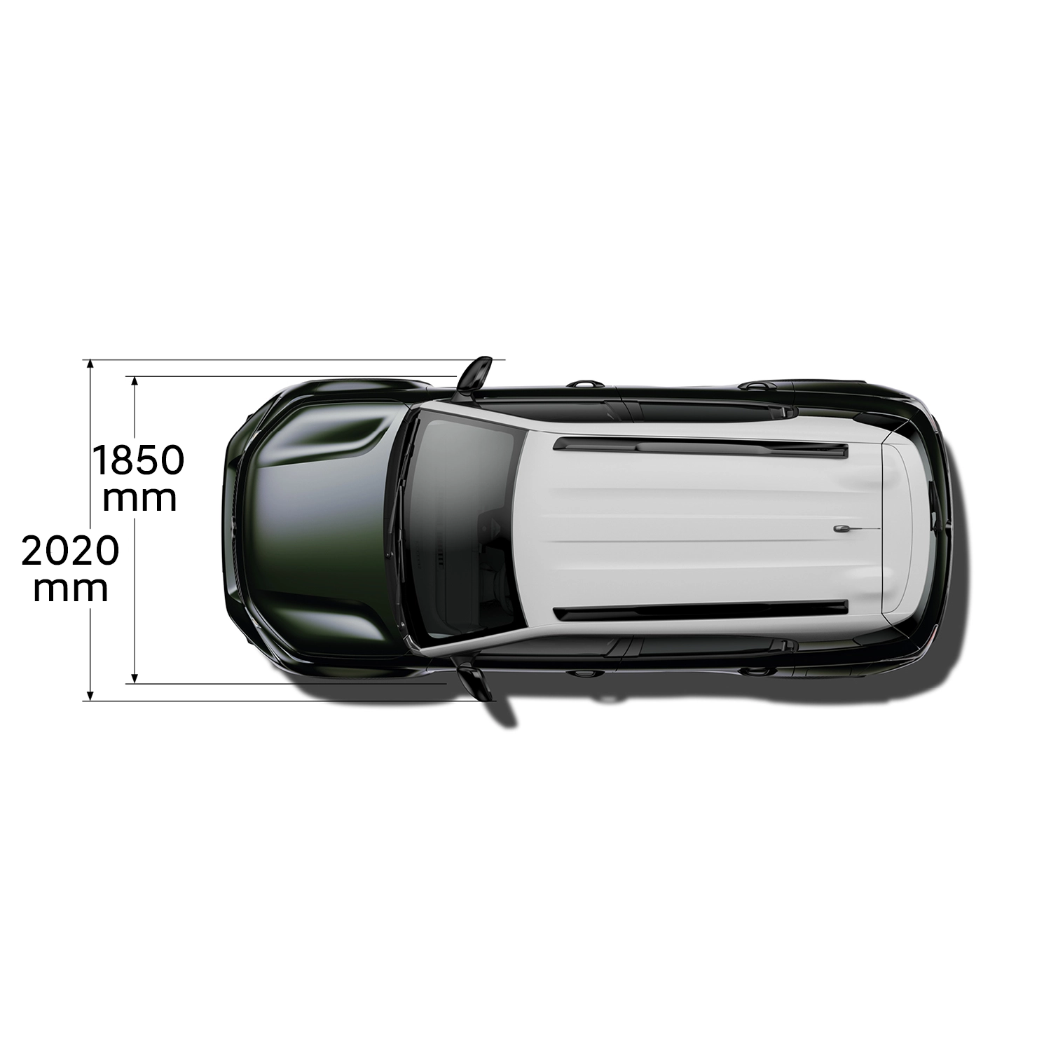 Multi‑angle view of Citroën ë‑C3 Aircross electric SUV showing full exterior dimensions and interior volumes for practical, affordable mobility.
