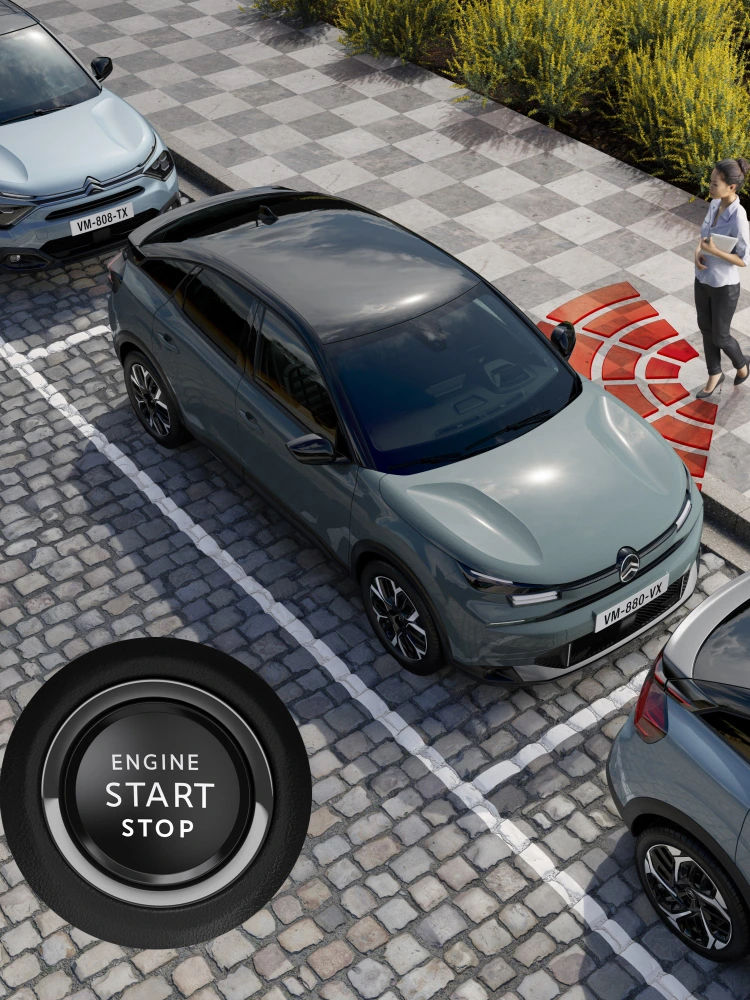 Bovenaan C4 met de nadruk op keyless Entry & Start, gemak en technologie voor een moeiteloze en serene toegangservaring